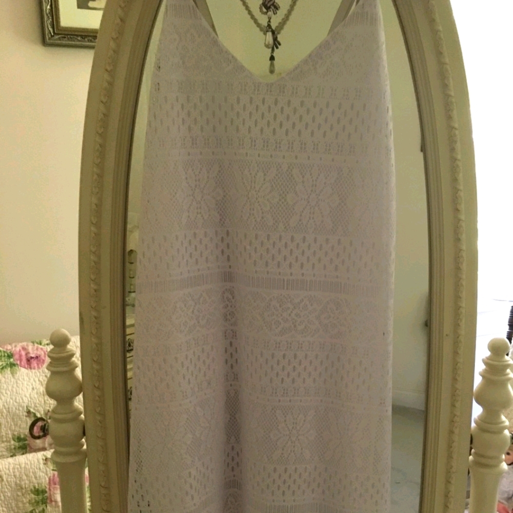 NWT Rue 21 white lace maxi dress size S